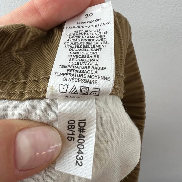 EXPRESS Brown Jogger Pants Cotton Drawstring Elastic Waist Casual Size 30 - Picture 8 of 9